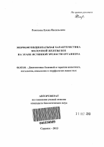 Морфофункциональная характеристика молочной железы коз на этапе истинной зрелости организма - тема автореферата по сельскому хозяйству, скачайте бесплатно автореферат диссертации