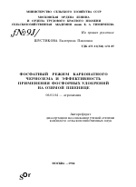 ФОСФАТНЫЙ РЕЖИМ КАРБОНАТНОГО ЧЕРНОЗЕМА И ЭФФЕКТИВНОСТЬ ПРИМЕНЕНИЯ ФОСФОРНЫХ УДОБРЕНИЙ НА ОЗИМОЙ ПШЕНИЦЕ - тема автореферата по сельскому хозяйству, скачайте бесплатно автореферат диссертации