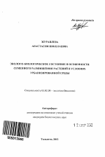 Эколого-биологическое состояние и особенности семенного размножения растений в условиях урбанизированной среды - тема автореферата по биологии, скачайте бесплатно автореферат диссертации