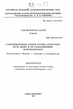 Самоопыленные линии огурца сортотипа BETH ALPHA и их селекционное использование - тема автореферата по сельскому хозяйству, скачайте бесплатно автореферат диссертации