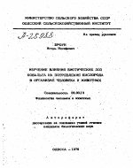 ИЗУЧЕНИЕ ВЛИЯНИЯ БИОТИЧЕСКИХ ДОЗ КОБАЛЬТА НА ПОТРЕБЛЕНИЕ КИСЛОРОДА В ОРГАНИЗМЕ ЧЕЛОВЕКА И ЖИВОТНЫХ - тема автореферата по биологии, скачайте бесплатно автореферат диссертации