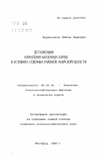 Детализация кормления молочных коров в условиях северных районов Амурской области - тема автореферата по сельскому хозяйству, скачайте бесплатно автореферат диссертации