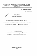 Селекция черно-пестрого скота на повышение белковомолочности коров - тема автореферата по сельскому хозяйству, скачайте бесплатно автореферат диссертации