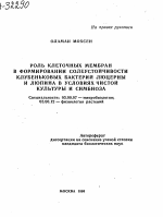 РОЛЬ КЛЕТОЧНЫХ МЕМБРАН В ФОРМИРОВАНИИ СОЛЕУСТОЙЧИВОСТИ КЛУБЕНЬКОВЫХ БАКТЕРИЙ ЛЮЦЕРНЫ И ЛЮПИНА В УСЛОВИЯХ ЧИСТОЙ КУЛЬТУРЫ И СИМБИОЗА - тема автореферата по биологии, скачайте бесплатно автореферат диссертации