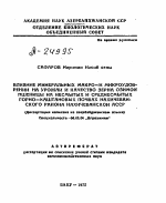 ВЛИЯНИЕ САФАРОВ МИНЕРАЛЬНЫХ МАКРО-И МИКРОУДОБ­РЕНИЙ НА УРОЖАИ И КАЧЕСТВО ЗЕРНА ОЗИМОЙ ПШЕНИЦЫ НА НЕСМЫТЫХ И СРЕДНЕСМЫТЫХ ГОРНО-КАШТАНОВЫХ ПОЧВАХ НАХИЧЕВАНСКОГО РАЙОНА НАХИЧЕВАНСКОЙ АССР - тема автореферата по сельскому хозяйству, скачайте бесплатно автореферат диссертации