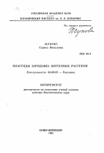 Пластиды зародыша цветковых растений - тема автореферата по биологии, скачайте бесплатно автореферат диссертации