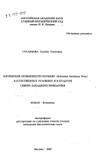 Логические особенности полыни (Artemisia lerchiana Web.)в естественных условиях и в культуре Северо-Западного Прикаспия - тема автореферата по биологии, скачайте бесплатно автореферат диссертации