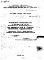 РЫБОВОДНО-БИОЛОГИЧЕСКИЕ ОСОБЕННОСТИ КАРПА РАЗЛИЧНОГО ПРОИСХОЖДЕНИЯ ПРИ ВЫРАЩИВАНИИ В УСЛОВИЯХ ОБОРОТНОГО ВОДОСНАБЖЕНИЯ - тема автореферата по сельскому хозяйству, скачайте бесплатно автореферат диссертации