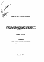 Экология волка (Canis lupus, L. 1758) в условиях особоохраняемых природных территорий - тема автореферата по биологии, скачайте бесплатно автореферат диссертации