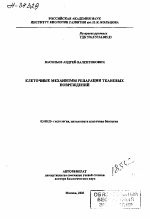 Клеточные механизмы репарации тканевых повреждений - тема автореферата по биологии, скачайте бесплатно автореферат диссертации