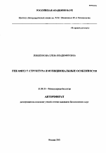 Ген MRPL37: структура и функциональные особенности - тема автореферата по биологии, скачайте бесплатно автореферат диссертации