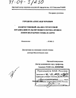 Количественный анализ структурной организации пульсирующего потока крови в левом желудочке сердца и аорте - тема диссертации по биологии, скачайте бесплатно