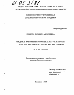 Средовые факторы геопатогенных зон Ульяновской области и их влияние на биологические объекты - тема диссертации по биологии, скачайте бесплатно