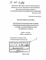 Экологическое моделирование в оценке функционирования водных экосистем в условиях антропогенной нагрузки - тема диссертации по биологии, скачайте бесплатно