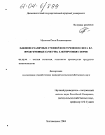 Влияние различных уровней и источников света на продуктивные качества лактирующих коров - тема диссертации по сельскому хозяйству, скачайте бесплатно