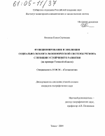 Функционирование и эволюция социально-эколого-экономической системы региона с позиции устойчивого развития - тема диссертации по наукам о земле, скачайте бесплатно