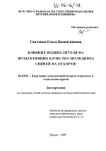 Влияние подкислителя на продуктивные качества молодняка свиней на откорме - тема диссертации по сельскому хозяйству, скачайте бесплатно