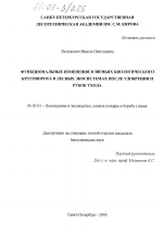 Функциональные изменения в звеньях биологического круговорота в лесных экосистемах после удобрения и рубок ухода - тема диссертации по сельскому хозяйству, скачайте бесплатно