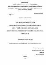 Генетический анализ роли гликозилфосфатидилинозита в биогенезе клеточной стенки и сворачивании секретируемых белков дрожжей Saccharomyces Cerevisiae - тема диссертации по биологии, скачайте бесплатно