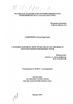 Строение порового пространства естественных и антропогенноизмененных почв - тема диссертации по биологии, скачайте бесплатно