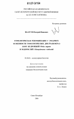 Гомологическая рекомбинация у эукариот - тема диссертации по биологии, скачайте бесплатно