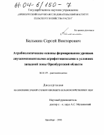 Агробиологические основы формирования урожаев двухкомпонентными агрофитоценозами в условиях западной зоны Оренбургской области - тема диссертации по сельскому хозяйству, скачайте бесплатно