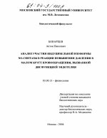 Анализ участия индуцибельной изоформы NO-синтазы в реакции повышения давления в малом круге кровообращения, вызванной дисфункцией эндотелия - тема диссертации по биологии, скачайте бесплатно