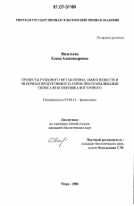 Процессы рубцового метаболизма, обмен веществ и продуктивность коров при скармливании силоса из козлятника восточного - тема диссертации по биологии, скачайте бесплатно