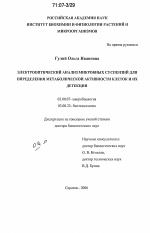 Электрооптический анализ микробных суспензий для определения метаболической активности клеток и их детекции - тема диссертации по биологии, скачайте бесплатно