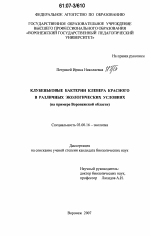 Клубеньковые бактерии клевера красного в различных экологических условиях - тема диссертации по биологии, скачайте бесплатно