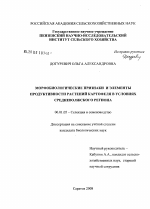 Морфобиологические признаки и элементы продуктивности селекционных образцов картофеля в условиях Средневолжского региона - тема диссертации по сельскому хозяйству, скачайте бесплатно