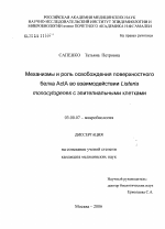 Механизмы и роль освобождения поверхностного белка ActA во взаимодействии Listeria monocytogenes с эпителиальными клетками - тема диссертации по биологии, скачайте бесплатно