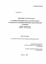 Суточные изменения показателей слюны у студентов из различных природно-климатических регионов - тема диссертации по биологии, скачайте бесплатно