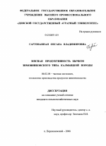 Мясная продуктивность бычков зимовниковского типа калмыцкой породы - тема диссертации по сельскому хозяйству, скачайте бесплатно