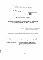 Эколого-технологические основы формирования визуальной среды крупного города - тема диссертации по биологии, скачайте бесплатно