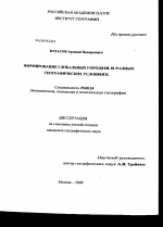 Формирование глобальных городов в разных географических условиях - тема диссертации по наукам о земле, скачайте бесплатно