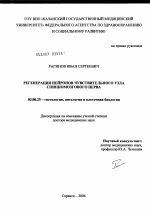Регенерация нейронов чувствительного узла спинномозгового нерва - тема диссертации по биологии, скачайте бесплатно
