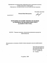 Породные и хозяйственно-полезные особенности медоносных пчел Дальнего Востока - тема диссертации по сельскому хозяйству, скачайте бесплатно