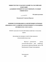 Влияние скармливания балансирующих кормовых добавок на рост, развитие и продуктивность молодняка крупного рогатого скота - тема диссертации по сельскому хозяйству, скачайте бесплатно