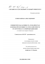 Симбиотическая активность, урожайность и белковая продуктивность сои в зависимости от сортотипа и условий выращивания - тема диссертации по сельскому хозяйству, скачайте бесплатно