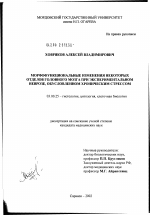 Морфофункциональные изменения некоторых отделов головного мозга при экспериментальном неврозе, обусловненном хроническим стрессом - тема диссертации по биологии, скачайте бесплатно