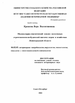 Молекулярно-генетический анализ патогенных стрептококков возбудителей мастита коров в хозяйствах Ленинградской области - тема диссертации по сельскому хозяйству, скачайте бесплатно