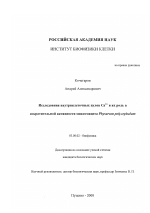 Исследования внутриклеточных пулов Ca2+ и их роль в сократительной активности миксомицета Physarum polycephalum - тема диссертации по биологии, скачайте бесплатно