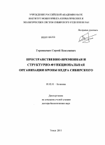 Пространственно-временная и структурно-функциональная организация кроны кедра сибирского - тема диссертации по биологии, скачайте бесплатно