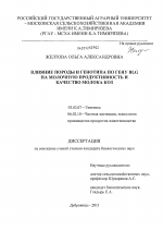 Влияние породы и генотипа по гену BLG на молочную продуктивность и качество молока коз - тема диссертации по биологии, скачайте бесплатно