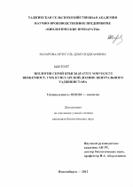 Экология серой крысы (Rattus norvegicus Berkenhout, 1769) в Гиссарской долине Центрального Таджикистана - тема диссертации по биологии, скачайте бесплатно