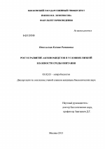 Рост и развитие актиномицетов в условиях низкой влажности среды обитания - тема диссертации по биологии, скачайте бесплатно