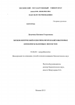 Хитинолитический и пектинолитический микробные комплексы наземных экосистем - тема диссертации по биологии, скачайте бесплатно