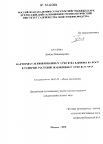 Факторы культивирования in vitro и их влияние на рост и развитие растений земляники in vitro и in vivo - тема диссертации по сельскому хозяйству, скачайте бесплатно