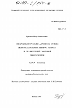 Микробиологический анализ на основе мономолекулярных пленок антител и сканирующей зондовой микроскопии - тема диссертации по биологии, скачайте бесплатно